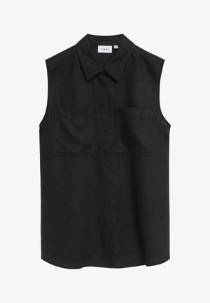 comma, BLUSE - Hemdbluse - schwarz