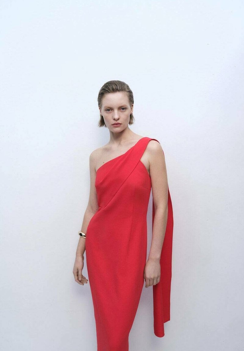 asymmetrical summer dress Indigo Sleeveless Cambric Cotton Dress with Asymmetrical Hem main image 1