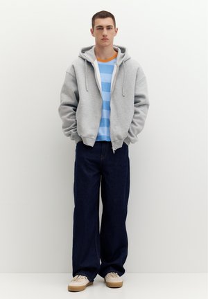 PULL&BEAR, ZIP-UP - HOODIE - Sweatjacke - grey marl