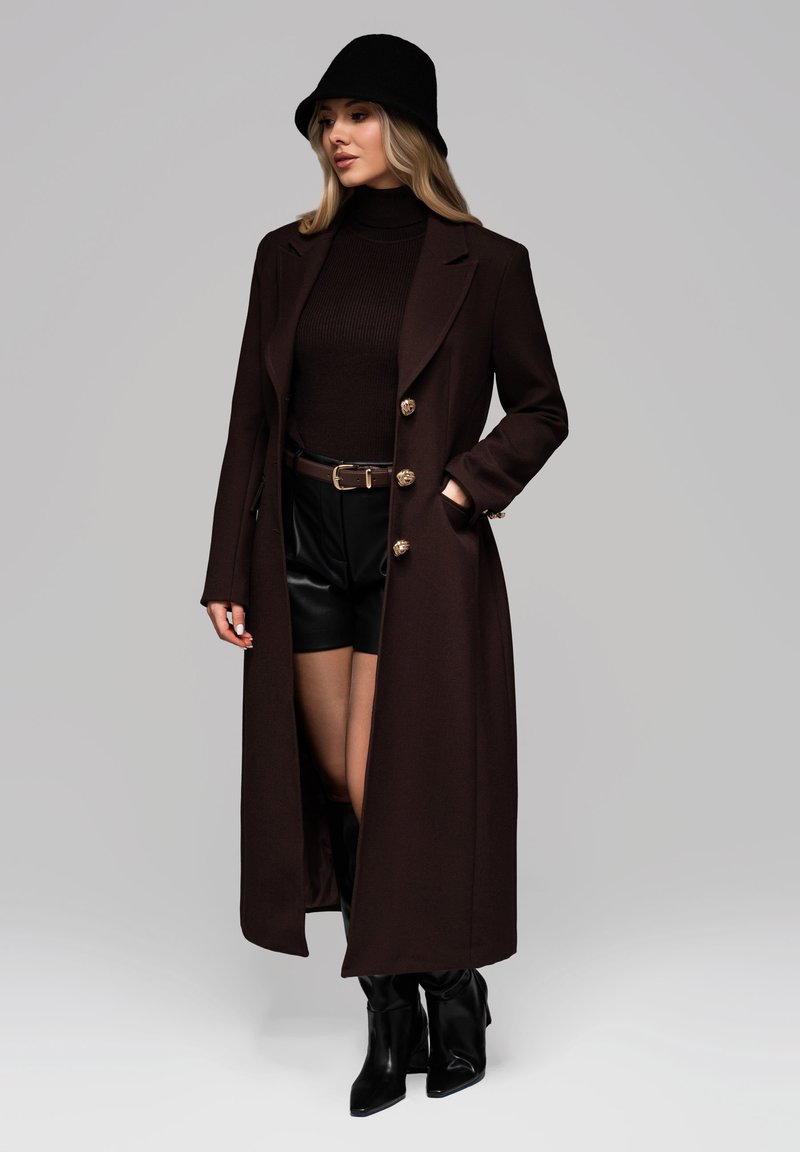 Ombre Klassisk frakke - coffee