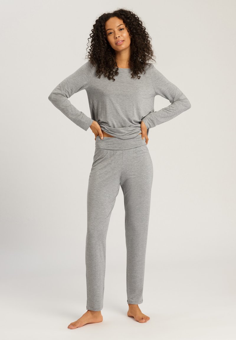 Hanro - NATURAL ELEGANCE SET - Pyjama set - grey melange, Enlarge
