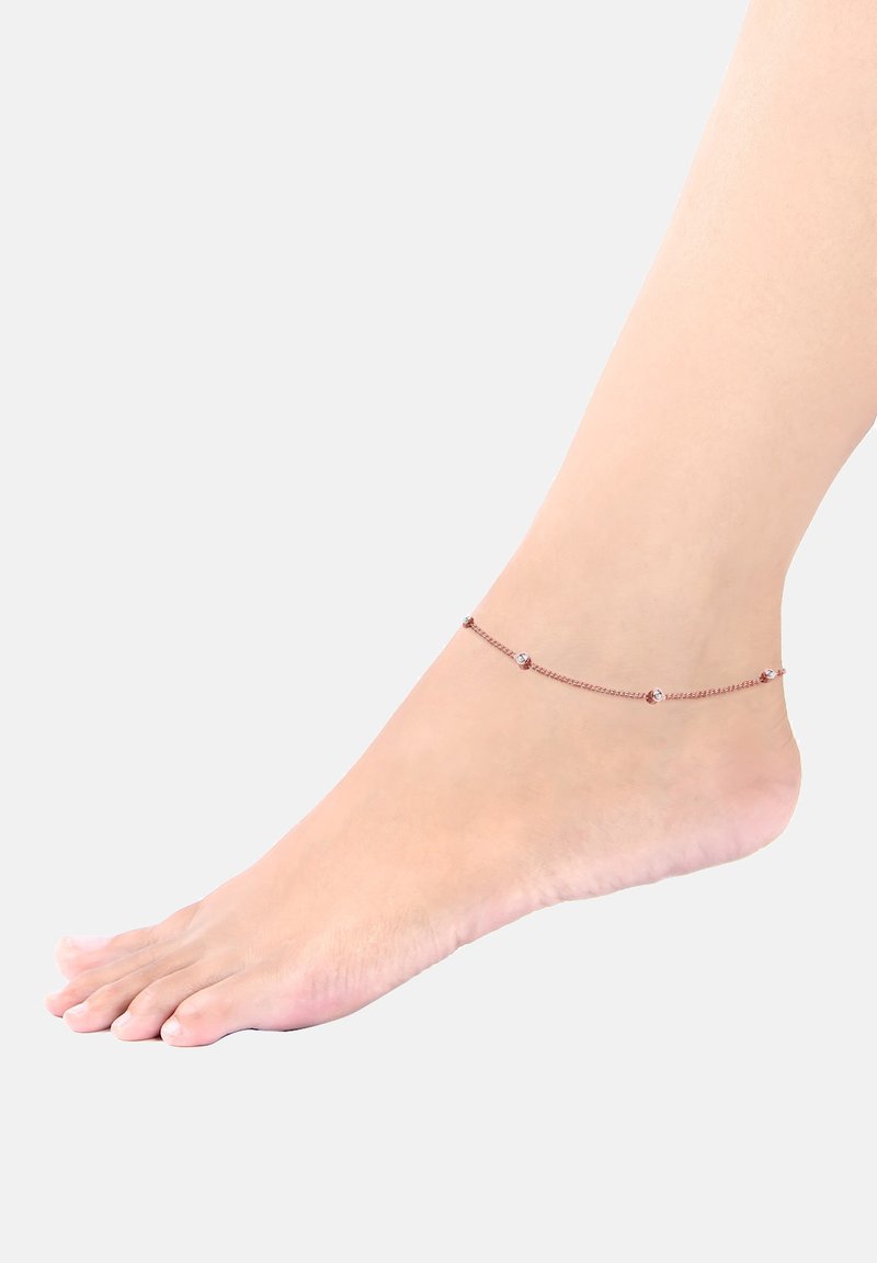 Elli SPARKLING BASIC - MIT KRISTALLEN VON SWAROVSKI® - Fotlänk - rose gold-coloured