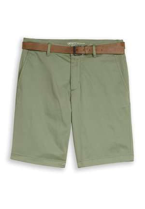 TOM TAILOR DENIM, TOM TAILOR DENIM HOSEN & CHINO TTREGULAR CHINO SHORTS MIT GÜRTEL - Šortky - sea spray