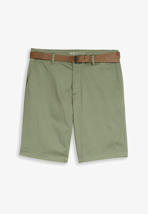 TOM TAILOR DENIM, TOM TAILOR DENIM HOSEN & CHINO TTREGULAR CHINO SHORTS MIT GÜRTEL - Shorts - sea spray