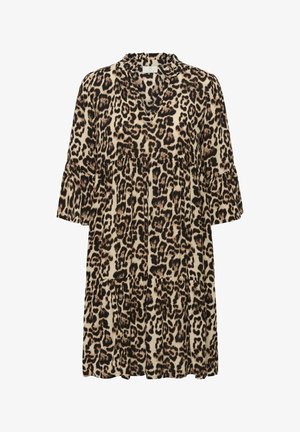 Kaffe, KAELLEN AMBER - Jurk - naturel leopard print