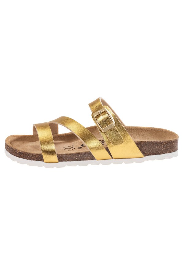 IKARIA - Pantolette flach - gold