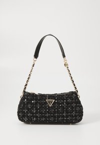 Guess - GIULLY TOP ZIP SHOULDER BAG - Handbag - black/gold Thumbnail Image 1