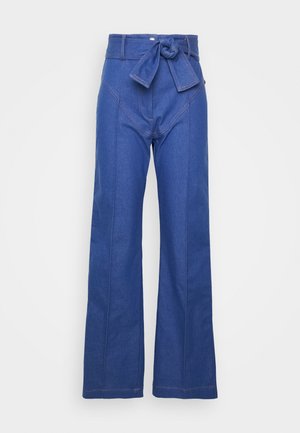 Sara Battaglia HIGH WAISTED PANTS - Straight leg jeans - blue denim