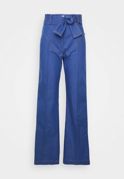 Sara Battaglia HIGH WAISTED PANTS - Straight leg jeans - blue denim
