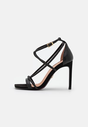 High heeled sandals - black