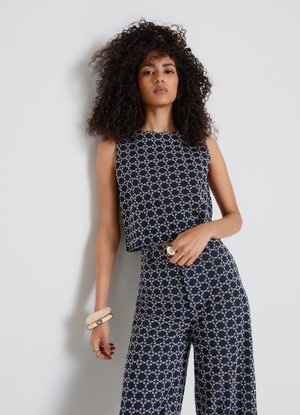 Calliope, TOP TINTA UNITA - Blouse - var blu