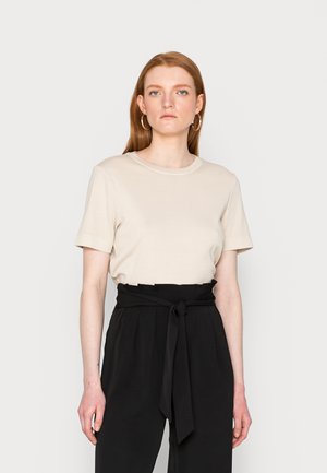 PLAIN WASHED - Basic T-shirt - light cashew beige