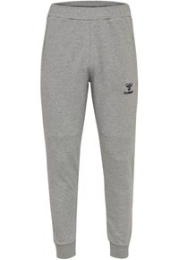 Šedé tepláky vyrobené z měkké bavlněné směsi. Mají elastický pas, zúžené nohavice a malé námořnické logo na levém stehně.