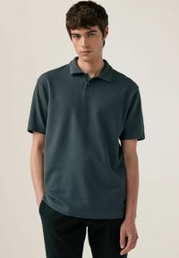 Next THREE PACK - Polo majica - grey clay red ecru textured