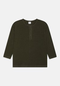 Lindex ESSENTIAL SOLID 2 PACK - Topper langermet - dark khaki green