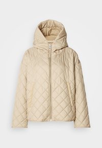 JACKET QUILTED HOODED WELT POCKETS - Lengva striukė - fine sand