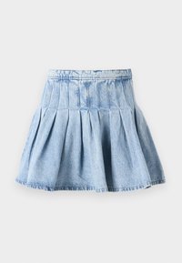 ONLJEAN PLEAT SKIRT - Mini skirt - medium blue denim