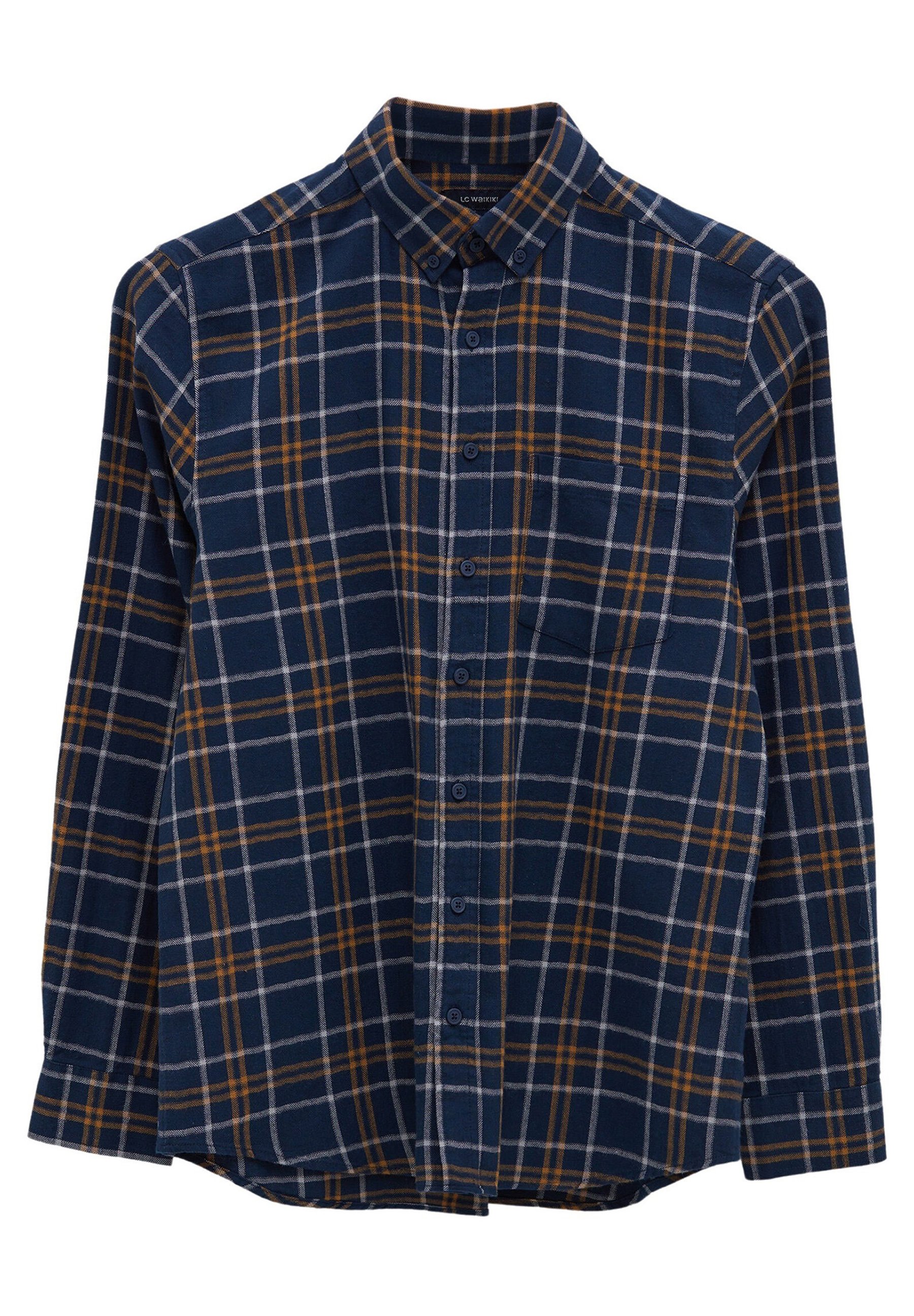 Navy plaid shirt Clearance