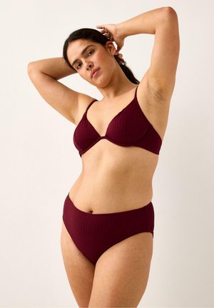 Bikini pezzo sopra - dark dusty red