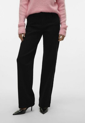 Vero Moda VMELLY WEITER BEINSCHNITT - Flared jeans - black