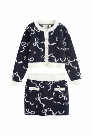 REGULAR FIT - 2 PIECE BOW SET - Chaqueta de punto - navy