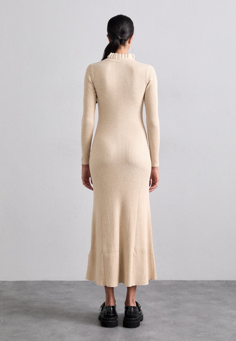 sandro beige dress Oma Midi Dress – KENE main image 0