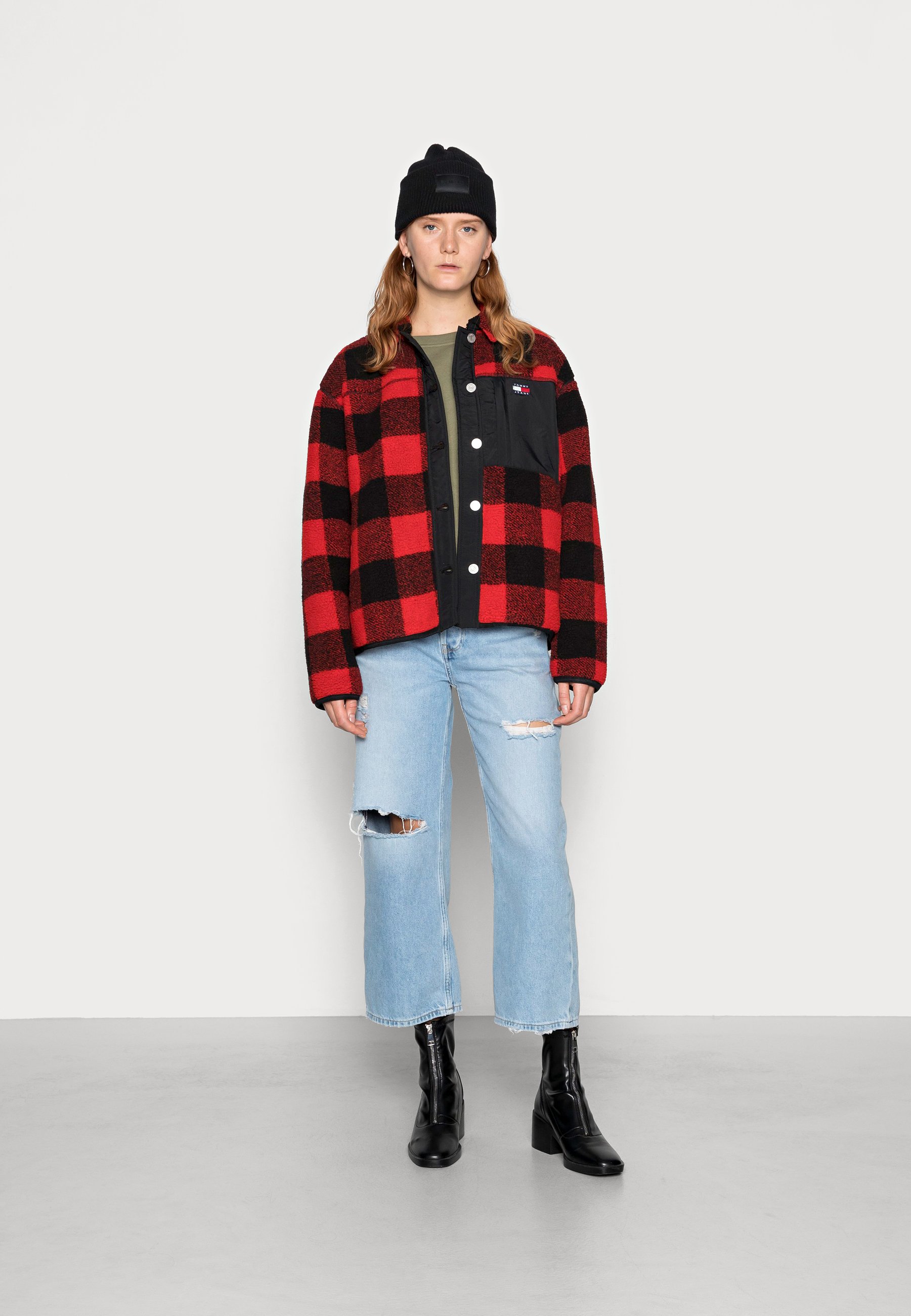 womens black shacket