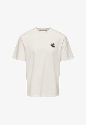 FLOWER - Camiseta estampada - cloud dancer