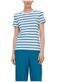 s.Oliver BLACK LABEL EN STRETCH - T-Shirt print - petrol