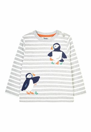 JoJo Maman Bébé, PUFFIN APPLIQUE POCKET-REGULAR FIT - Maglietta a manica lunga - marl grey