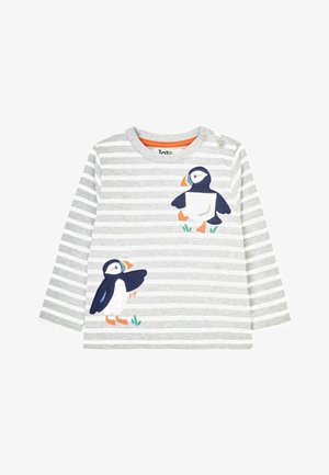 JoJo Maman Bébé, PUFFIN APPLIQUE POCKET-REGULAR FIT - Camiseta de manga larga - marl grey