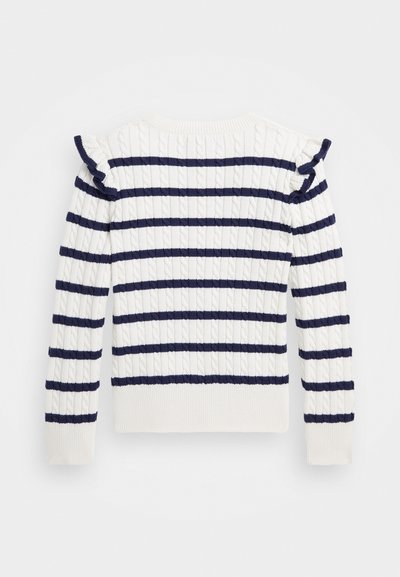 Polo Ralph Lauren NOVELTY CARDIGAN - Kardigan - deckwash white/newport navy