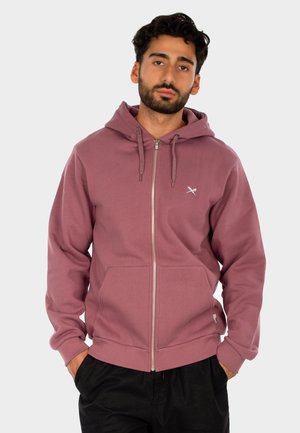 MINI FLAG HOOD - Sweatjacke - plum