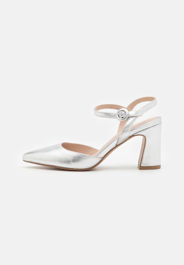 LEATHER - Classic heels - silver