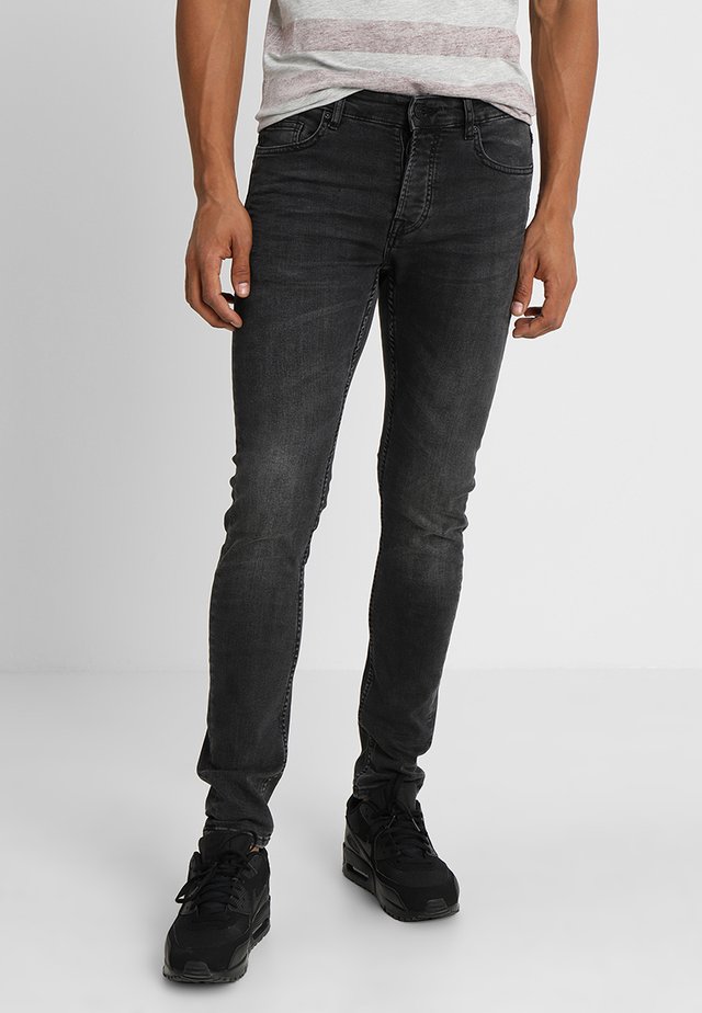 ONSLOOM BLACK WASHED - Jeansy Zwężane - black denim