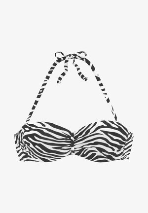 BÜGEL-BIKINI-TOP - Bikini-Top - schwarz weiß