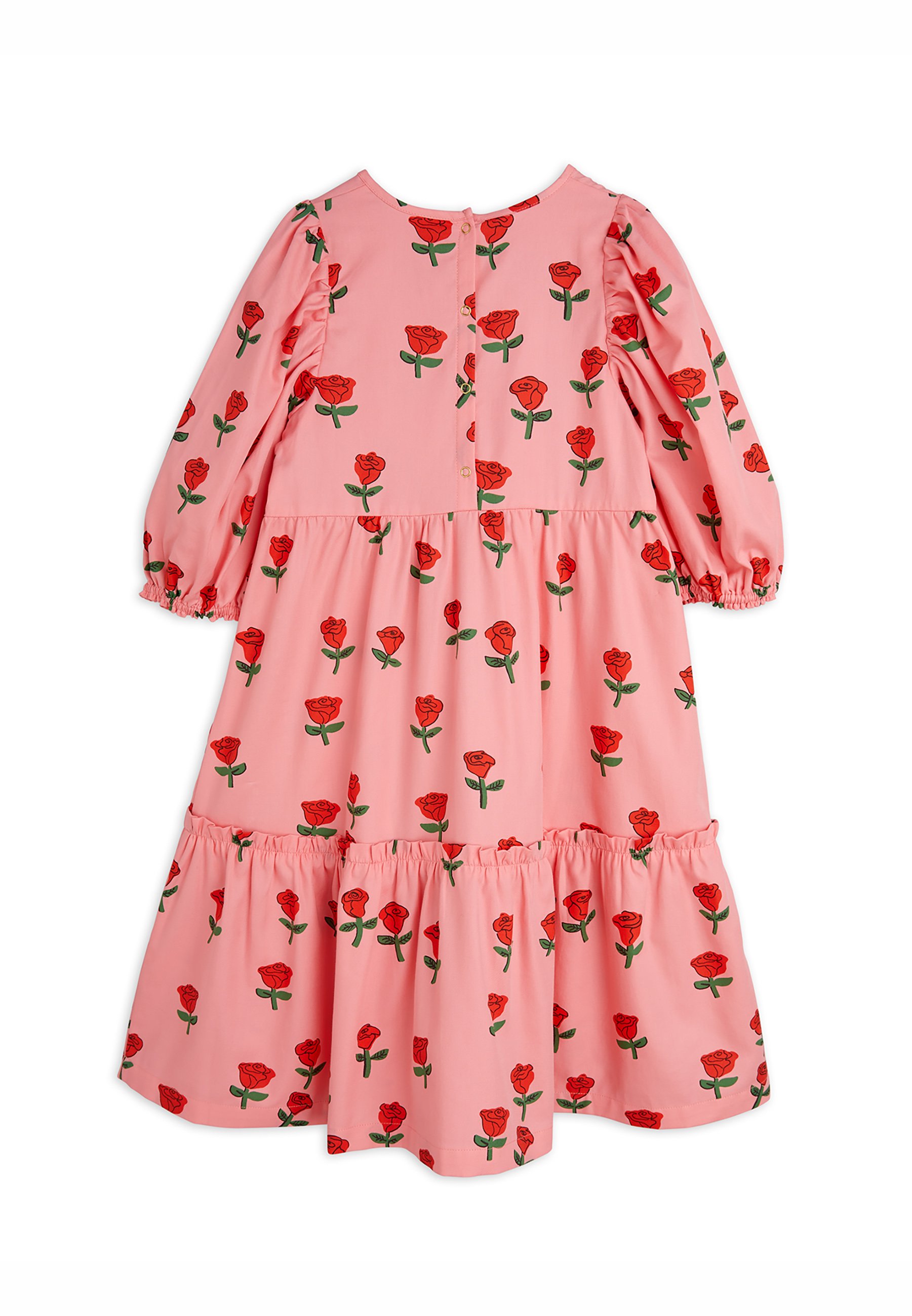 Mini Rodini ROSES PUFF SLEEVE DRESS - Cocktailjurk - pink