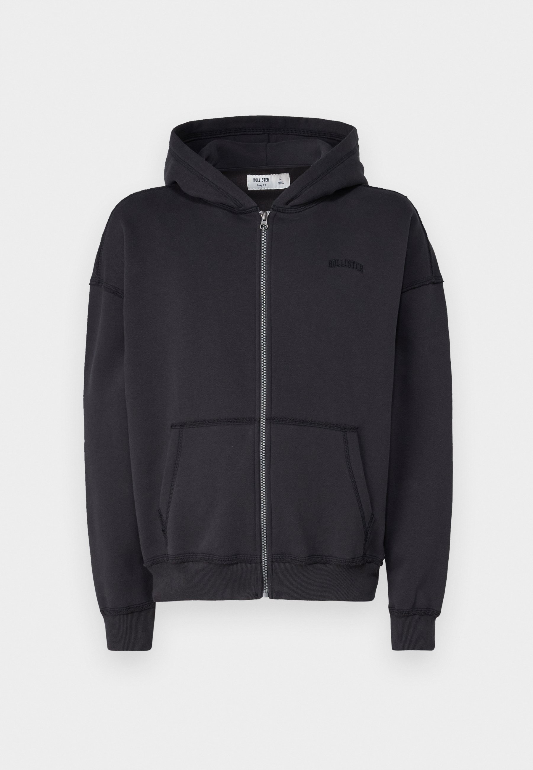 Grey zip-up sweatshirt