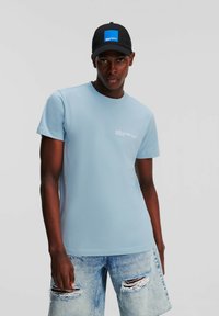 Karl Lagerfeld Jeans LOGO SLIM-FIT - Paprasti marškinėliai - blue fog