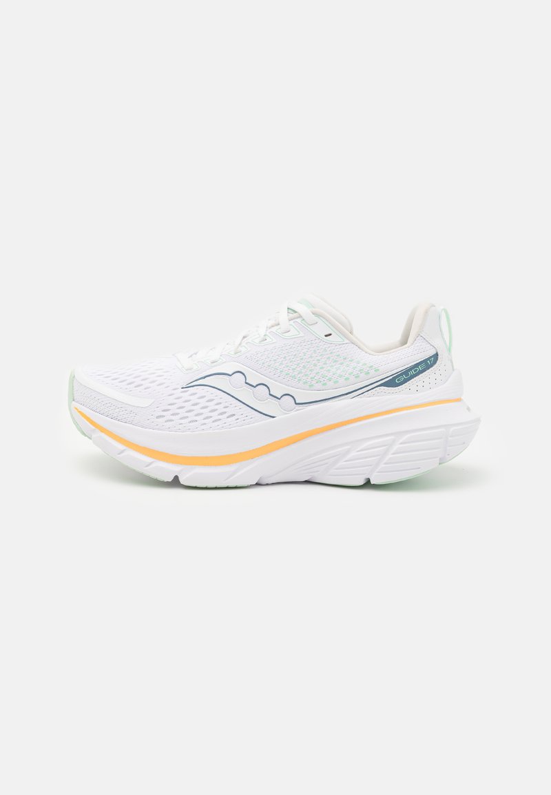 Saucony GUIDE 17 - Katujuoksukengät - white/peel