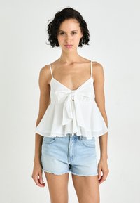 Gina Tricot - TIE SINGLET - Top - white Thumbnail Image 1