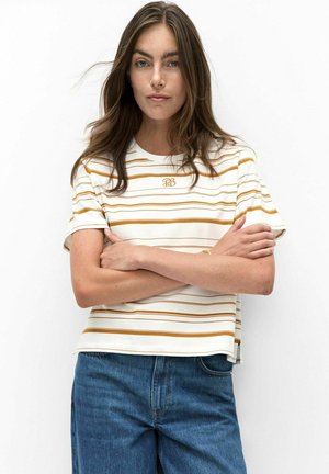 Dobber, ROKA TEE - T-shirt print - white caramel s