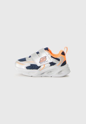 METEOR LIGHTS - Sneakers - silver-coloured/navy/orange