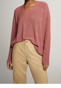 Massimo Dutti Strickpullover - neon pink
