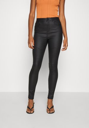 Vero Moda VMSOPHIA SKINNY BIKER COATED  - Jeans Skinny Fit - black/coated