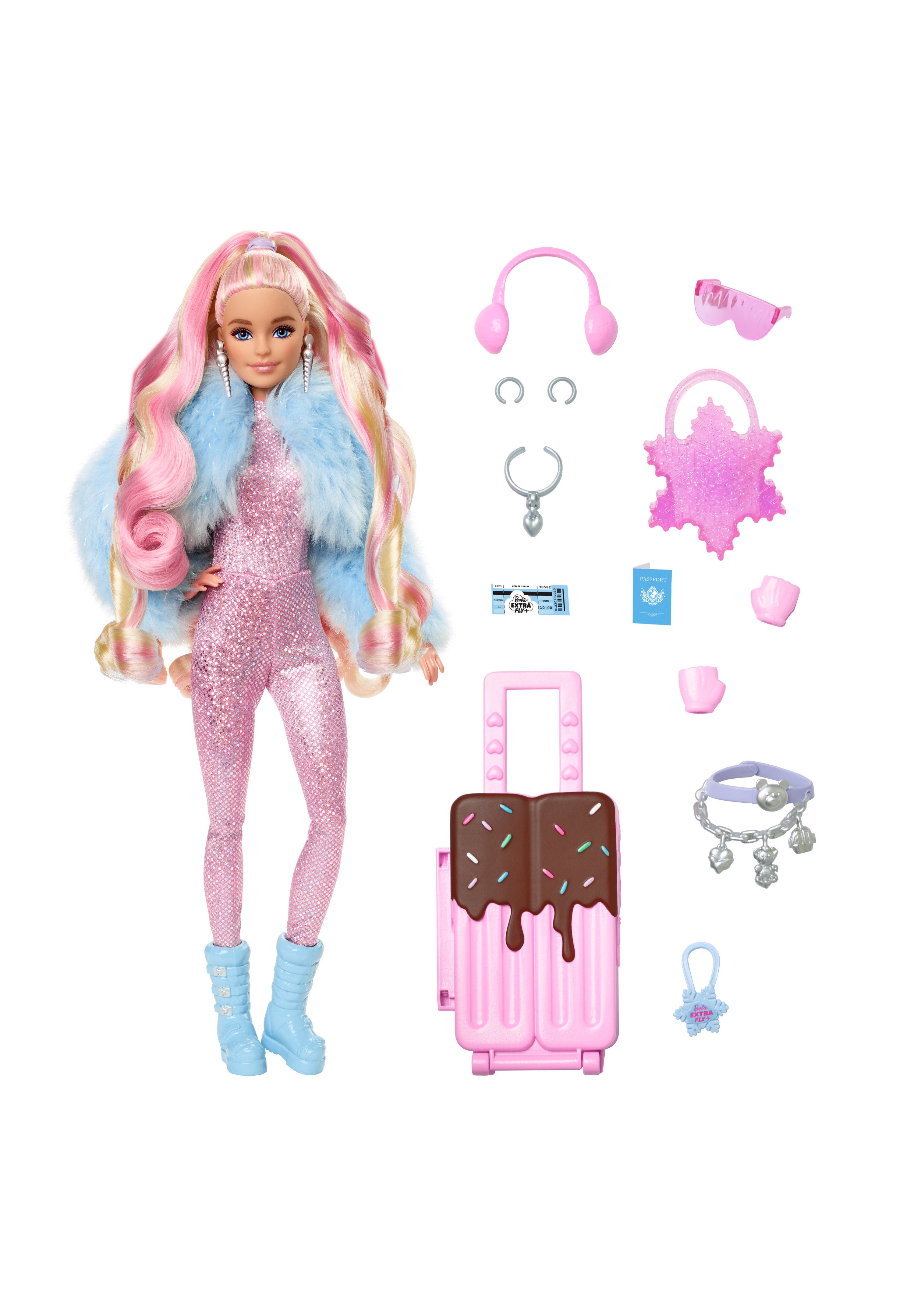 Barbie Spielzeug-Set – Modischer Look Mit Accessoires, Mehrfarbig, Für Sammler Und Kinder (Mattel HBV35)