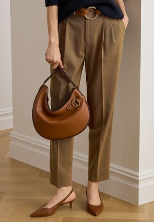 Lauren Ralph Lauren LEATHER LARGE TASHA SHOULDER BAG - Kézitáska - tan