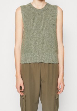 Stickad tröja - khaki