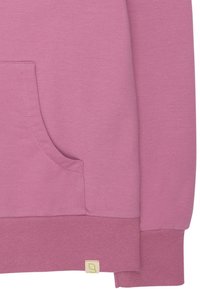 Felpa rosa con tasca frontale, polsini e orlo a costine. Tessuto morbido con una piccola etichetta logo nell'angolo inferiore.