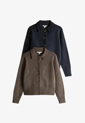 THE SET, 2 PACK - Cardigan - navy blue chocolate brown